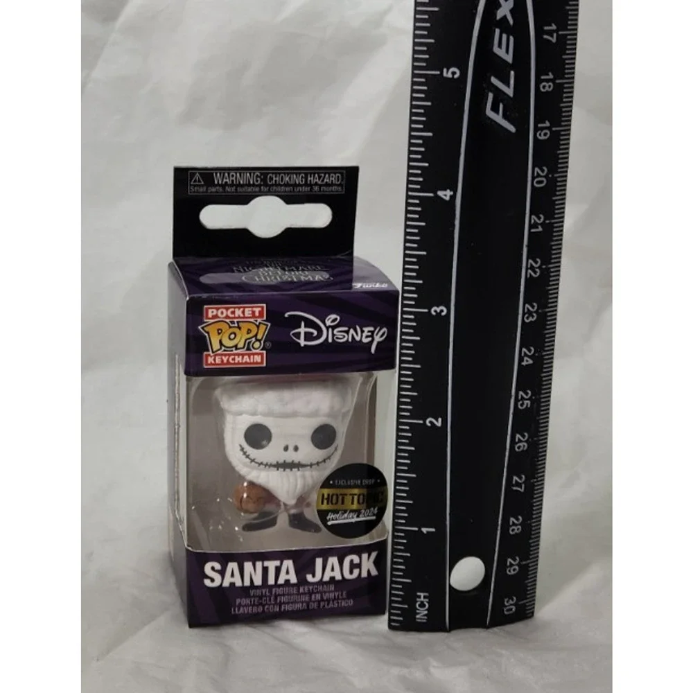 Funko Pocket Pop Disney Nightmare Before Christmas Santa Jack Keychain Exclusive